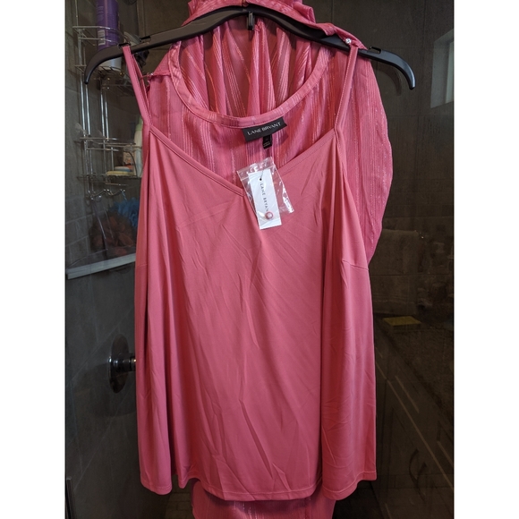 NWT Lane Bryant Rose Keyhole Shimmer Top - Picture 8 of 9